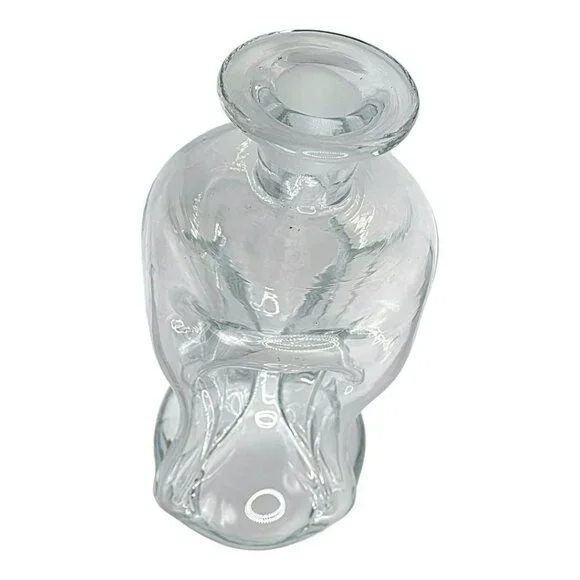 VTG Holmegaard Kluk Alcohol Decanter Danish Stopper Pinch Art Glass Blue Tint - Picture 13 of 15